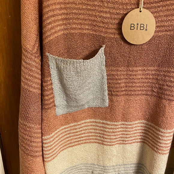 BiBi multi color striped long sleeve sweater size XL, new with tags - Picture 9 of 12